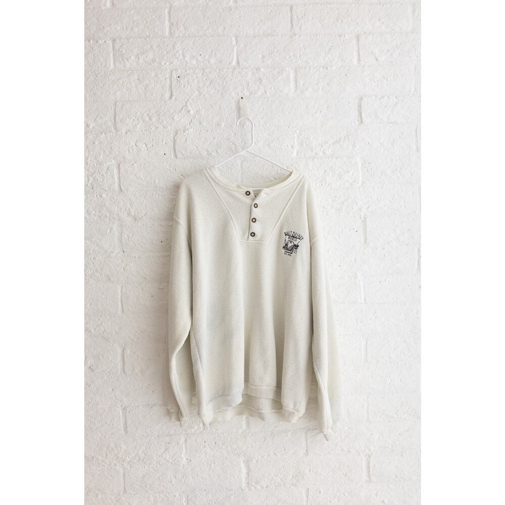 Vintage Mickey, Inc Walt Disney world Textured Sweater Pullover with Buttons